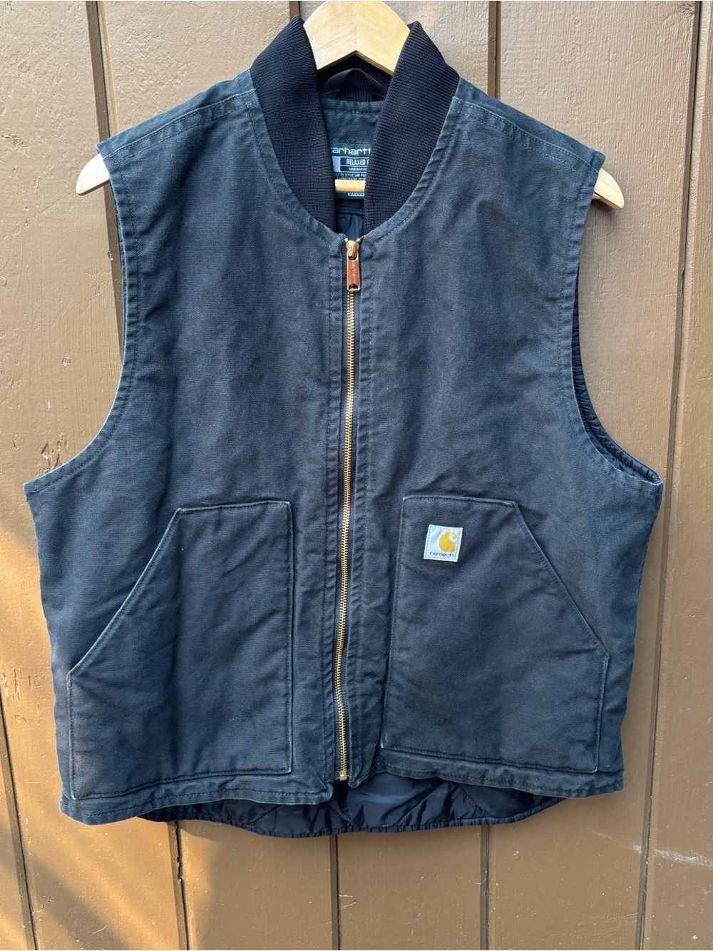 Carhartt V01 Insulated Vest Mens Large Black Relaxed Fit 0V0001